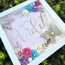 Load image into Gallery viewer, Personalized Flower Shadow Box
